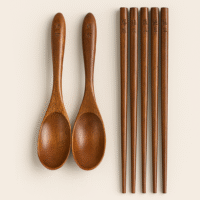 天然木製筷匙組（6件裝）